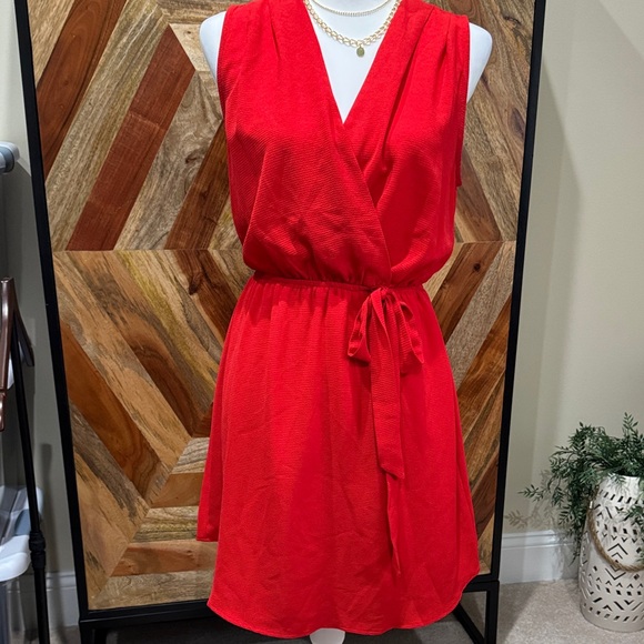 Monteau Dresses & Skirts - Elegant Red Wrap Dress
